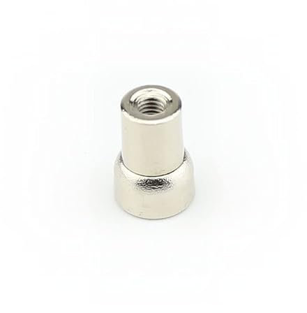 10 Neodym Flachgreifer Topfmagnete Ø8x5 mm N35 Magnet mit Gewindebuchse Gewinde M3x6mm - Haftkraft 1,3 kg / 13 N