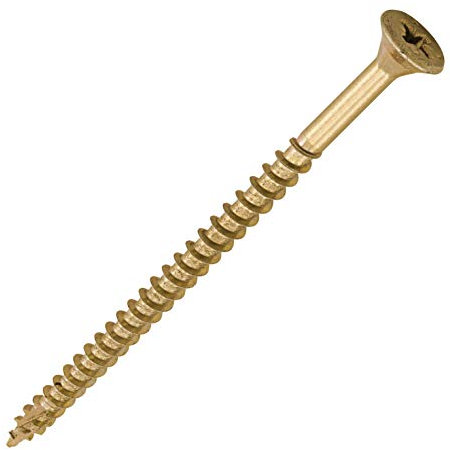 TIMCO C2 Strong-Fix Multi-Purpose Premium Countersunk Gold Woodscrews - 5.0 x 90 - Box of 100