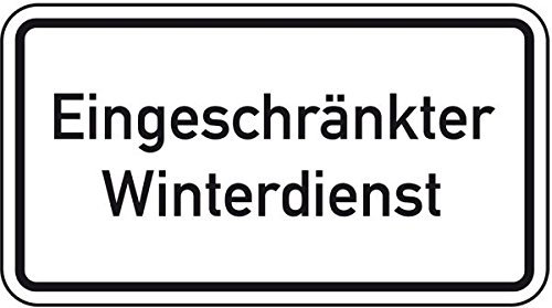 LEMAX® Hinweisschild Eingeschränkter Winterdienst, Aluminium RA0, refl., 600x330mm