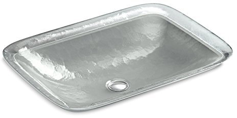 KOHLER K-2773-G8-B11 Inia, ARTIST EDITIONS Rectangle Glass Wading Pool Bathroom Sink, Opaque Stone
