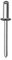 allfa 710004812 Blindniete, Alu/Stahl, 4.8 x 12 mm, 500 Stück