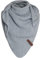 KNIT FACTORY - Coco Dreiecksschal Junior - Mädchen Strickschal mit Wolle - Halstuch Kinder - Graues Kinderschal - Umschlagtücher aus Hochwertige Qualität - Kinder Schal - 140x60 cm - Grau