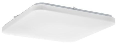 EGLO LED Deckenlampe Frania, 1 flammige Deckenleuchte, Material: Stahl | Kunststoff, Farbe: Weiß, L: 43 cm