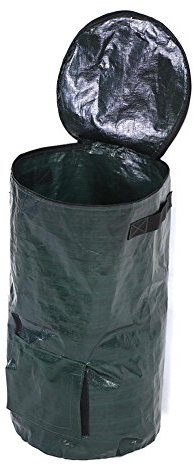 Sac de Compost Jardin Poubelle à Compost Bac à Compost Composteur Déchets Alimentaires Sac à Déchets de Cuisine et de Jardin en PE Imperméable (35 x 60cm)