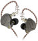 erjigo KZ ZSN Pro Dynamic Hybrid Auricolari in-ear a doppio driver, cavo staccabile senza groviglio, auricolari in-ear (grigio senza microfono)
