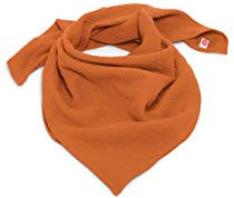 nanito Schal Halstuch Babyhalstuch Kinderschal Musselin Musselintuch Farbwahl Kinder Kinderhalstuch Baby Junge Mädchen Spucktuch Tuch 100% Bio Baumwolle 45 x 45 cm (orange)