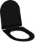 vidaXL Toilettensitz mit Absenkautomatik Softclose Quick-Release-Design Toilettendeckel WC Sitz Deckel Klodeckel Klobrille Toilettenbrille Schwarz