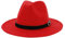 Zylione Fedora-Hut für Herren und Damen, Baumwollfilz, Fedora-Hut, großes Kostüm, Zubehör für Herren, Panama-Kappe, knautschbar, für Reisen, B-Rot, Einheitsgröße
