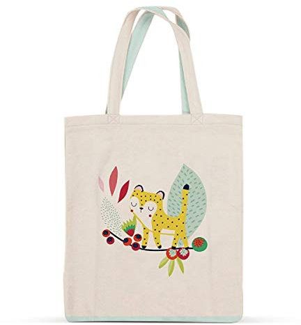 Label Tour, Tote Bag Collection Zabeil tema leopardato 35 x 41 x 5 cm