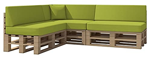 chilly pilley Palettenkissen Gartenkissen Wasserdicht Palettenauflage Palettenpolster Indoor Outdoor Waschbar Abnehmbar Sitzkissen Rückenkissen (8er Set, Grün)