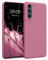 kwmobile Housse Compatible avec Samsung Galaxy S21 FE Coque - Housse de téléphone Protection Souple en Silicone - Rose foncé