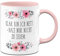 Tassenbrennerei Original - Tasse mit Spruch: Klar bin ich nett nur nicht zu jedem - Blümchen Kaffeetasse lustig - Geschenk für Kollegin (Rosa)