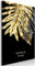 murando - Wandbilder Blatt 60x90 cm 1 tlg - Wand Deko Vlies Leinwand Bilder Groß Wanddeko Wohnzimmer Schlafzimmer Kunstdrucke - Palmblatt Natur Botanik Blätter schwarz b-C-1006-b-a