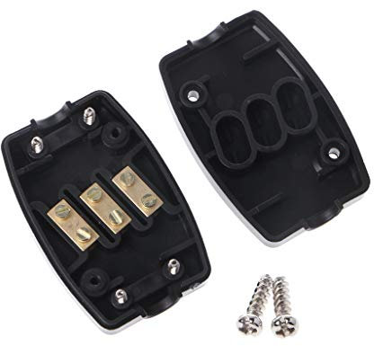 GUOJFEN 13A InLine Connector Box 3 Terminal Join Flex Cable Wire Mains Electrical Joiner