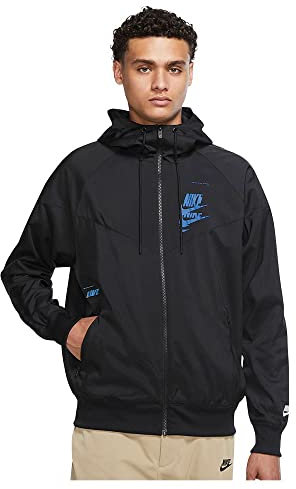 Nike DM6867-010 M NSW SPE+ WVN WR JKT MFTA Giacca Uomo BLACK/WHITE L