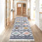 Teppich Läufer fürs Flur - 80x300cm - Hochflor - Boho - Pastell Multi - Einfarbig - Modern Raute Ornamente - Skandinavisch Flauschig Weich - Schlafzimmer