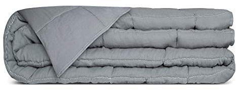 senso-rex Gewichtsdecke Schwere Decke Bettdecke für Erwachsene - Therapiedecke für sensorische Verarbeitungstherapie für Angst und Schlafstörungen mit Glasperlen Grau 150x200 cm 8 kg