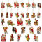 46 Stück Weihnachtsbanner im viktorianischen Stil, Vintage-Weihnachtsmann, Kind-Holzornamente, Dekoration, Themendekoration, Jahrestag oder Weihnachten für Party-Dekoration (Vintage-Stil)