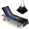 Highdi Schonbezug Liegestuhlauflage, Meer Motiv Schonbezug für Gartenliege, Strandliegenauflage mit Taschen, Mikrofaser Handtücher für Strandliegen Liegestuhl (75x210cm,Milchstraße)