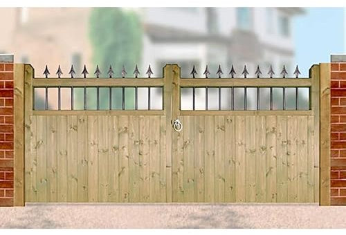 Hampton Wooden Low Double (Driveway) Gate 2400 mm