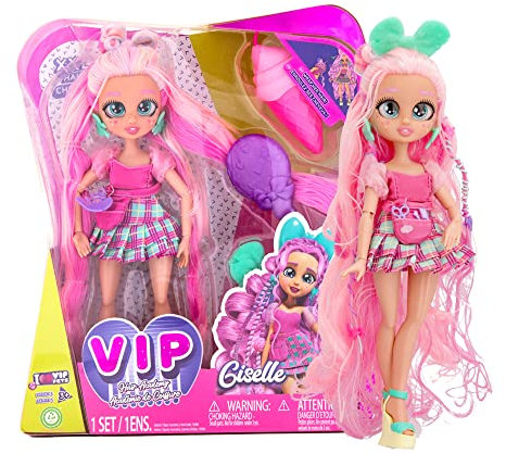 VIP PETS Fashion Giselle Bambola Fashion La Bambola Fashion con i Capelli più Lunghi da Pettinare come una vera Hairstylist Gift Toy for Girls and Boys dai 4 anni in su