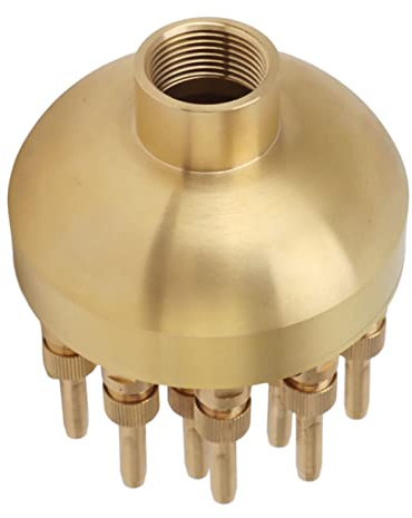 Water Fountain Nozzle, 3 Layers Fountain Nozzle Brass Column Sprinkler Spray Head, Multi Direction Jet Pond Fountain Water Spray Sprinkler Head for Garden, Park, Pond, Pool, (G1.5 in)