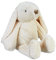 Relaxdays Türstopper Hase, weicher Stoff, Sand, für Boden, schwer, Deko Türpuffer Tier, HBT: 22x21x24 cm, innen, Creme