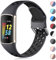CeMiKa Sport Silicone Straps Compatible with Fitbit Charge 5/Fitbit Charge 6 Strap, Waterproof Soft Adjustable Breathable Sport Bands for Charge 6 Strap, Small Large