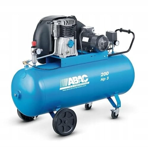 Abac - Compresor de correa 2 etapas 200 litros 3 cv 2,2 kW 230 V Mono PRO A49B 200 CM3 ABAC