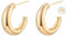 Jenosy Ohrringe Gold Damen CC Ohrringe für Mädchen Zarte CC Ohrstecker für Damen Knorpel Huggie Ohrstecker für Mädchen Hypoallergene Ohrringe 18K Vergoldet Modeschmuck für Frauen und Mädchen