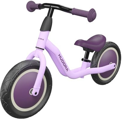HUDORA Laufrad Cruisy 10 Zoll - Hochwertiges Lernrad ab 15 Monaten - Leichtes Lauflernrad mit Verstellbarer Sattelhöhe - Rutschfahrzeug für Kinder von 78-100 cm - Robustes Kinderfahrzeug - Lavender