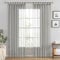 EMEMA Gardinen Transparent Vorhang Set Wohnzimmer Voile Schlaufenschal mit Bleibandabschluß 2er-Pack Wohnzimmer Luftig Dekoschal für Schlafzimmer 140 X 245 cm (B x H) Grau