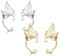 LuLiyLdJ 2 Paare Elfen Ohrringe für Damen, Ohrclips Damen Ohne Ohrlöcher, Elfenohren Ohrringe Erwachsene, Elfen Ohren für Elben Kostüm Feenkostüme Frauen Cosplay Kostüm (Gold, Silber)