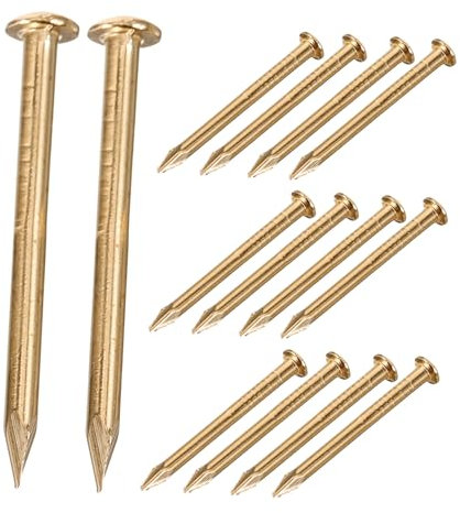 Gadpiparty 100stücke Messingnägel Rundkopf Langlebige Möbelnägel Für Scharniere Dekorative Handwerksprojekte Holzboxen Geeignet Für Möbelbeschläge Und Heimwerker