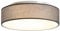 Zedelmaier Deckenlampe Stoff Rund 38cm E27x2 max.40W Deckenleuchte Grau Stoffschirm Wohnzimmer Schlafzimmer Küche Flur Kinderzimmer Lampe Decke Lampenschirm