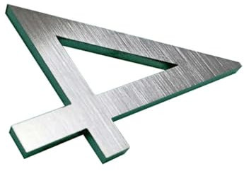 LEFTART 60mm Stainless Steel Self Adhesive House Number Sticker Metal Door Plate Home Door Plaque Numbers Sign, For Mailbox Street Numbers(Number 4)