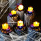 Halloween Deko Innen Outdoor, 6 Stück Spinne Halloween Kerze LED Halloween Teelicht Flammenlose Halloween Kerzenlichter Halloween Dekoration Halloween Candle Halloween Laternen für Halloween Party