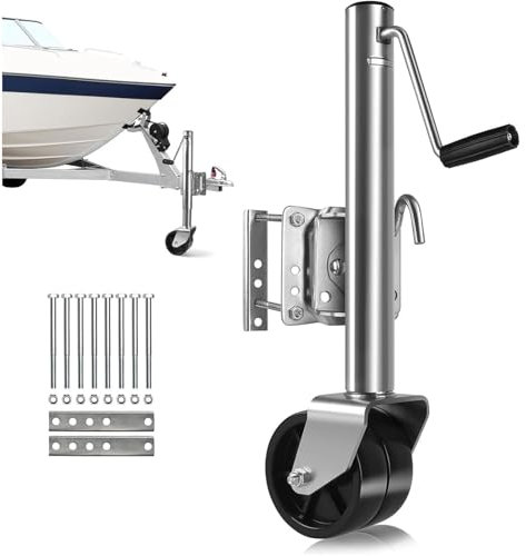 Anhänger Stützrad Automatik-Stützrad - Schwerlast Stützrad Tragfähigkeit 800 Kg, Teleskoptyp/leichter Anhänger, LKW-Wagenheber, Stützrad, Wohnmobilständer, Geeignet Für Alle Anhänger, Camping