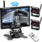 Ohradio Telecamera Retromarcia Wireless con Monitor da 7 Pollici Kit con 2 Posteriore Telecamera Wireless AHD Visione Notturna IP67 Impermeabile per Camion RV Camper DC 12-24V