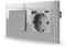 JIMEIDA Lichtschalter mit Steckdose 20W Schnellladung Grau mit USB Ports (USB A und Type C) Unterputz 1 Fach 1 Weg Glas Steckdose Taste Schalter 157 * 86MM,10 Amp,250 V