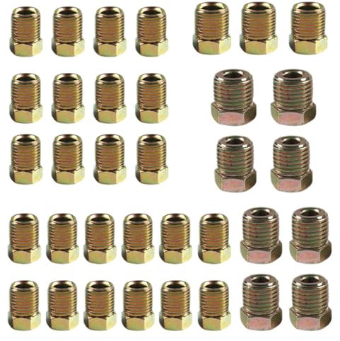 Assortiment de raccords pour conduites de frein, raccord pour conduites de frein 3/16,Assortiment Kit de réparation de connecteurs de conduites de frein antirouille - Connecteur de conduites de frein,