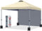 MasterCanopy 2,5 x 2,5 m Pop up Pavillon Faltpavillon Festzelt Partyzelt mit 1 Seitenwand/Seitenteil für Markt, Garten, Hof, Beige