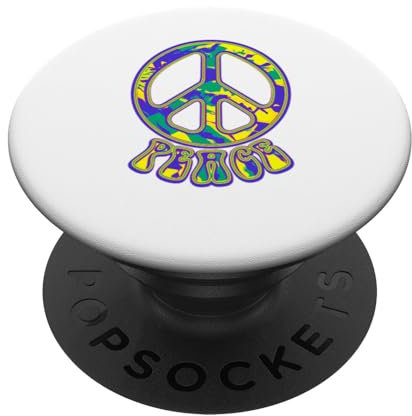 60er 70er Jahre Friedenssymbol PopSockets Klebender PopGrip