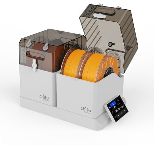 Chitu Systems FilaPartner E1 Filament Dryer - 4 Spools 3D Printer Filament Dry Box for 1.75mm PLA, ABS, TPU, PETG- Moisture-Free Filament Storage with Temperature Control, 4-Spool Filament Dehydrator
