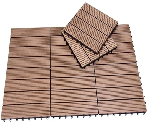 SDKFJ Dalles de terrasse en Composite emboîtables 30 x 30 cm, pour terrasse, Balcon et Jardin – Installation Facile(Size:2pcs)