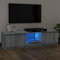 LumFurni Meuble TV avec lumières LED Sonoma Gris 120x30x35,5 cm