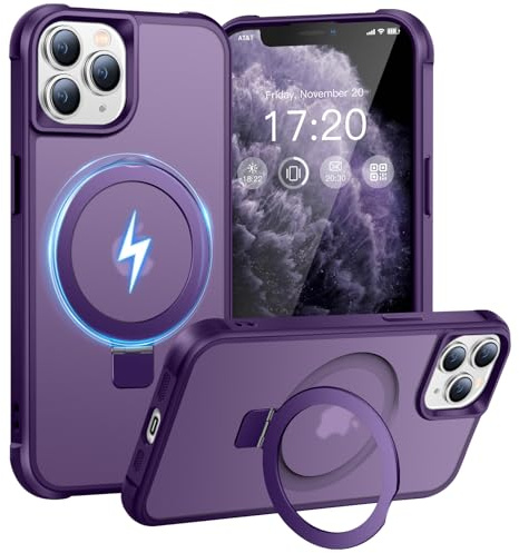 BENTIACC Hülle für iPhone 11 Pro Max mit Magnet Ständer, Violett | 120° Öffnungsbereich, Mil-Grade Drop Shockproof, Kratzfeste Fingerabdruck Rutschfest Handyhülle, Die Hände frei habe