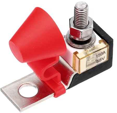 sourcing map Terminal Fuse, 150A Terminal Block Fuse, 58V DC Marine Rated Battery Fuse and Terminal Block, with Fuse Holder, for the Circuit Protection of Automobiles Ships