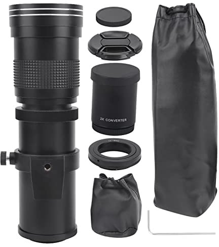 420-800 Mm F8.3-16 Handbuch Tele Obiettivo per la Fotocamera del Supporto EF S-S, Lente Super Zoom per la Fotografia di Fauna Selvatica (BLACK)