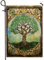 Bandiera celtica da giardino con albero della vita, striscione decorativo per esterni con foglie verdi, bandiera da cortile per tutte le stagioni, per casa, arte rustica su entrambi i lati